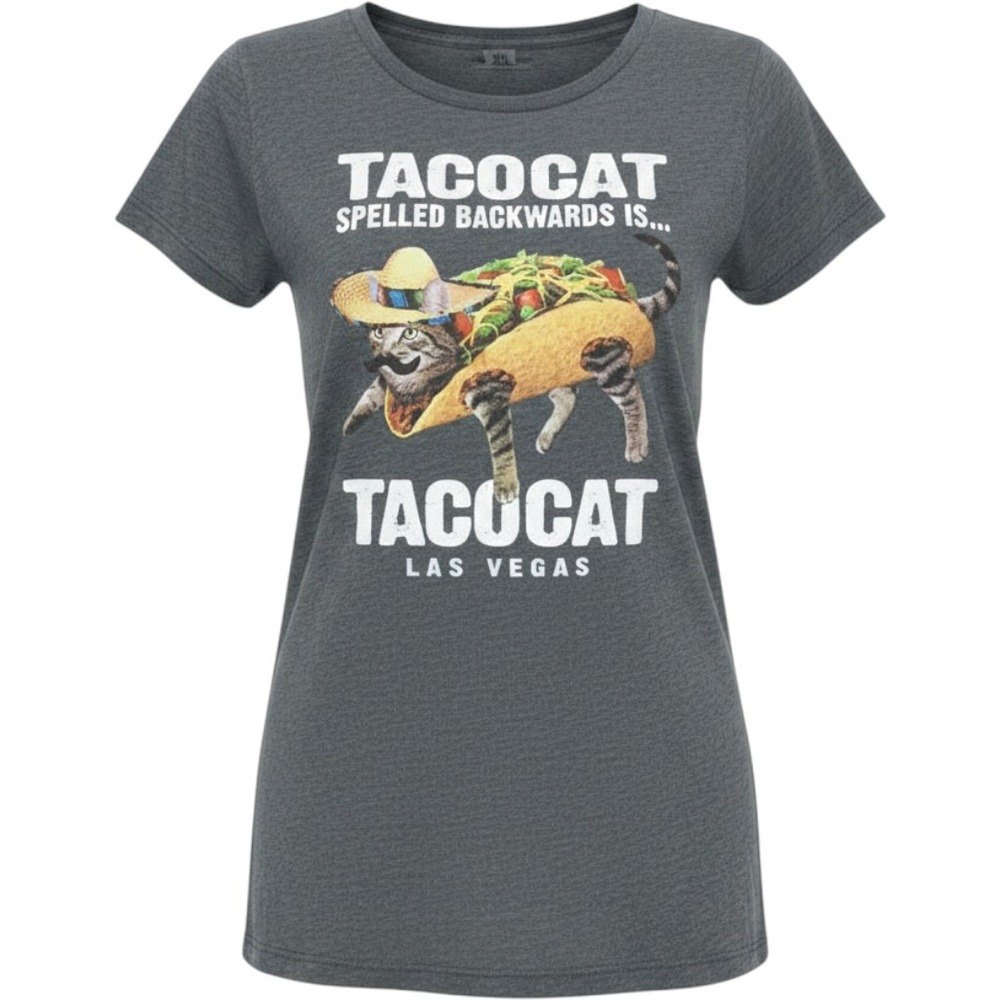 The Duck Company Tacocat Las Vegas Graphic Tee Gray XL NWT